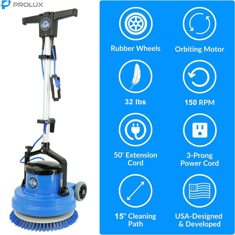 Prolux Core 15" Heavy Duty Single Pad Commercial Polisher Floor Buffer Machine Scrubber